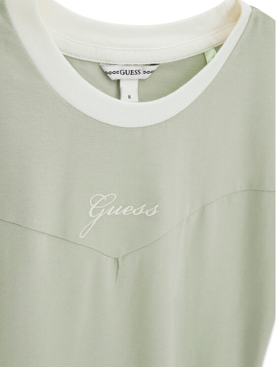Guess Guess Sukienka codzienna J6GK03 J1314 Zielony Regular Fit