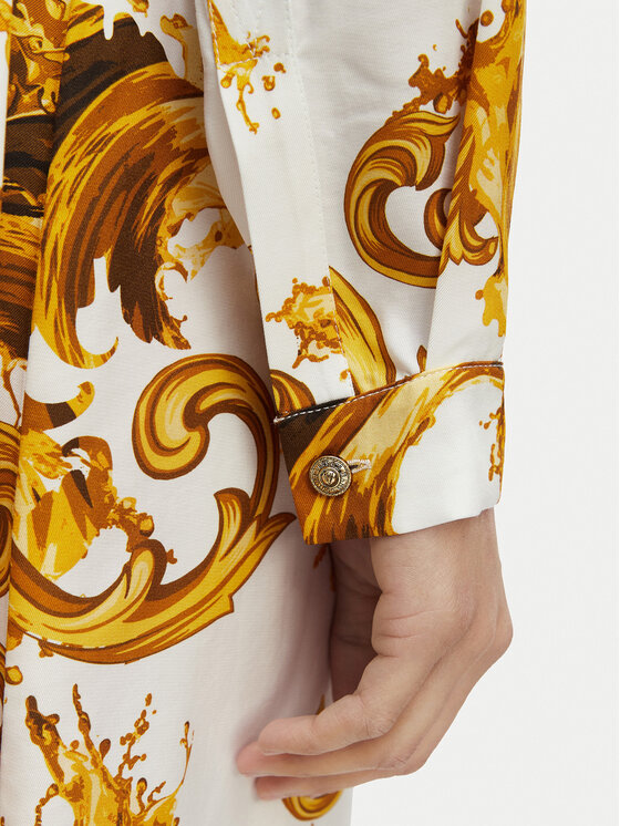 Versace Jeans Couture Versace Jeans Couture Рокля тип риза 80HAO911 NS757 Бял Relaxed Fit