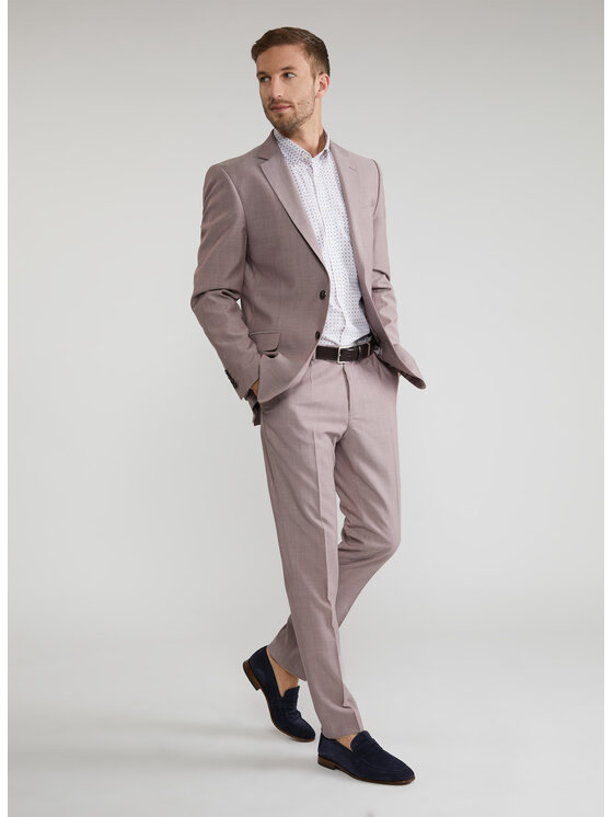 Pako Lorente Pako Lorente Spodnie garniturowe P22SP-6G-003 Różowy Slim Fit