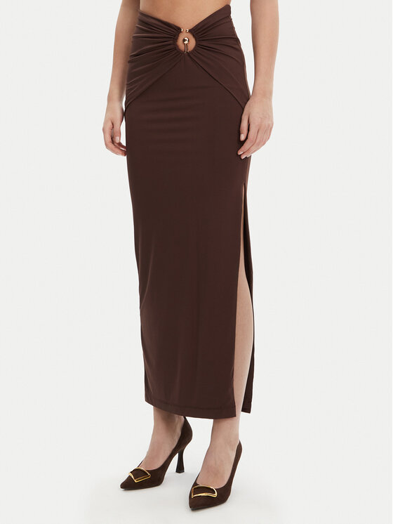 Bardot Bardot Maxi sukně 59024SB Hnědá Regular Fit