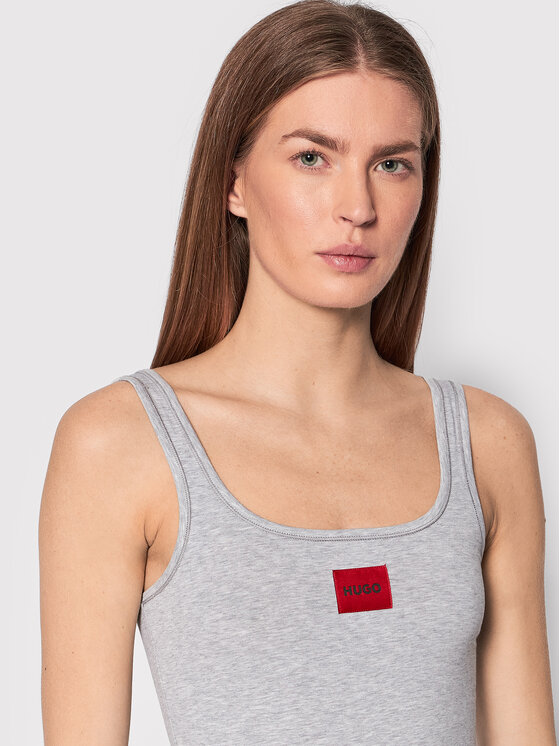 HUGO Hugo топ Red Label 50469665 Сив Slim Fit