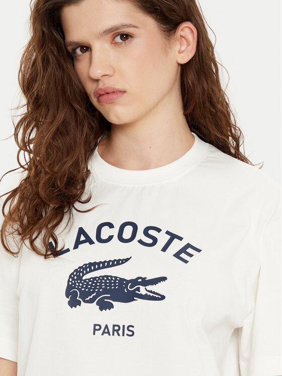 Lacoste Lacoste Majica TH2733 Écru Regular Fit