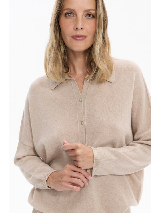 Deni Cler Milano Deni Cler Milano Sweter T-DC-S483-F5-90-13-1 Beżowy Regular Fit