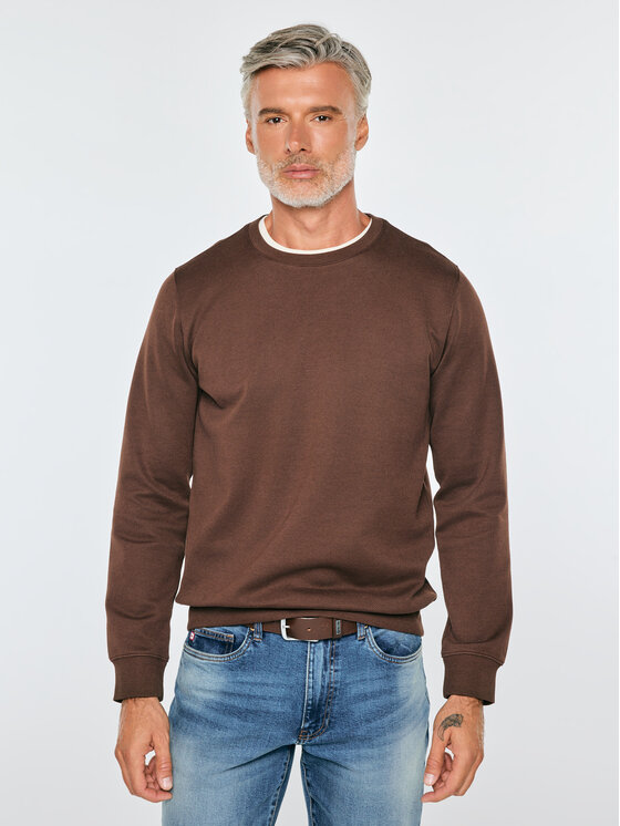 BIG STAR BIG STAR Bluza BREMEN Brązowy Basic Fit