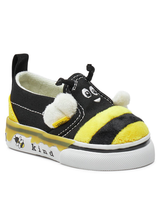 Black and yellow vans slip ons online