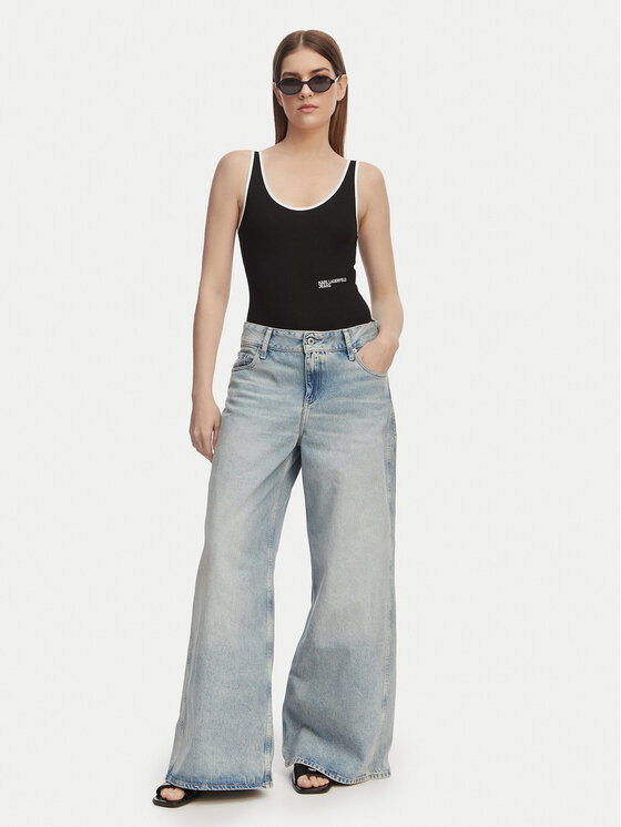 Karl Lagerfeld Jeans Karl Lagerfeld Jeans Bodijs A2W17021 Melns Slim Fit