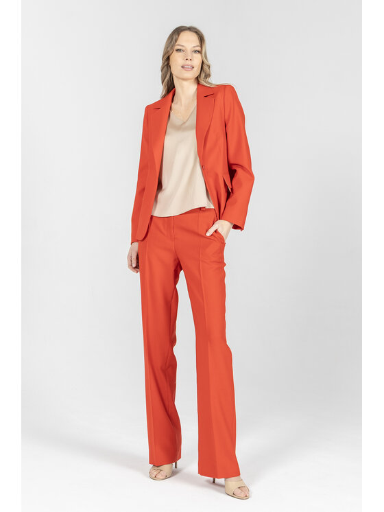 Deni Cler Milano Deni Cler Milano Spodnie materiałowe W-DC-5201-F2-A2-30-1 Czerwony Regular Fit
