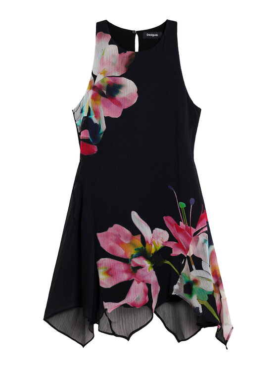 Desigual Desigual Rochie de vară Nala 26SWVW46 Negru Slim Fit