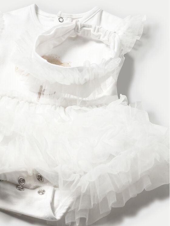 Mayoral Mayoral Elegantes Kleid 1756 Weiß Regular Fit