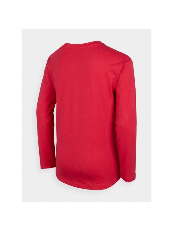 4F 4F Longsleeve HJZ22JTSDL002-62S Czerwony Regular Fit