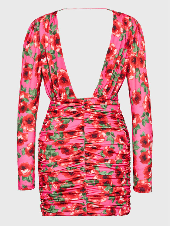 Kontatto Kontatto Коктейльна сукня MG5004 Рожевий Slim Fit