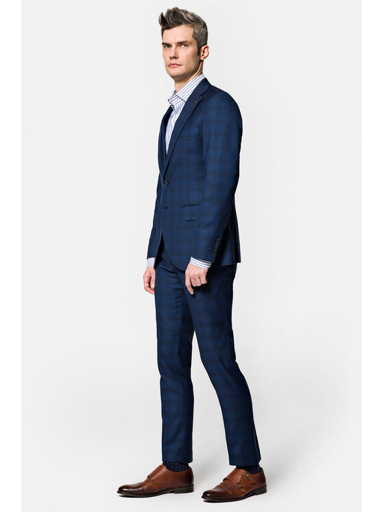 Lancerto Lancerto Garnitur GA073222000004 Granatowy Slim Fit