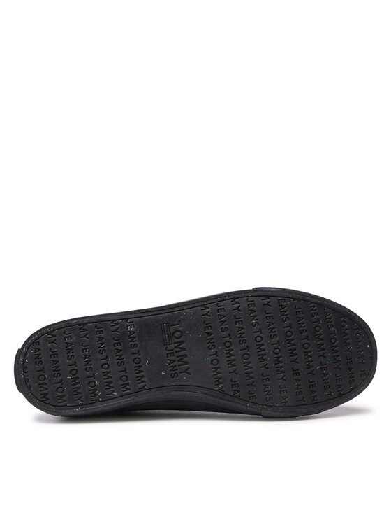 Tommy Jeans Tommy Jeans Teniși Leather Vulc EM0EM01047 Negru