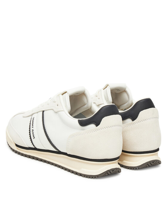 Tommy Jeans Tommy Jeans Laisvalaikio batai Tjm Retro Runner Cleated EM0EM01619 Balta