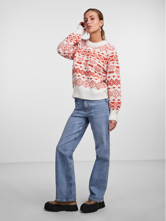 Pieces Pieces Megztinis 17142261 Raudona Regular Fit