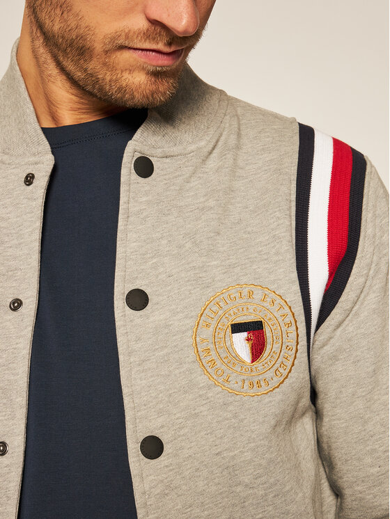 Tommy Hilfiger Tommy Hilfiger Felpa Varsity Baseball MW0MW14217 Grigio Regular Fit