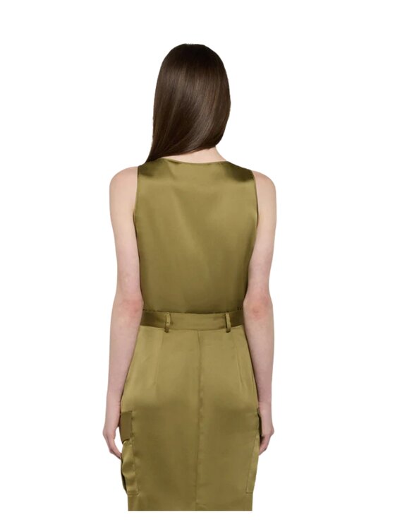 Simona Corsellini Simona Corsellini Canottiera to00201-v0726 Verde Regular Fit
