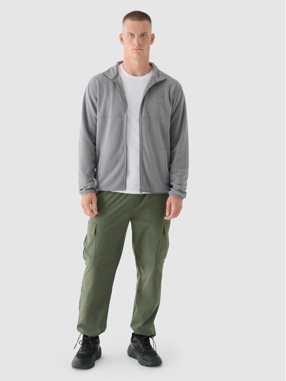 4F 4F Fleecová mikina 4FWMM00TFLEM316-25S Sivá Regular Fit