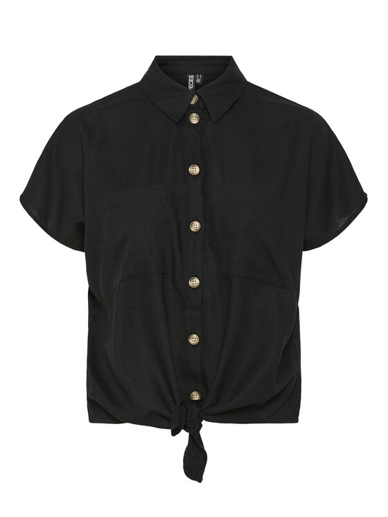 Pieces Pieces Cămașă Pia 17154736 Negru Regular Fit