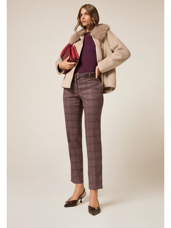 Oltre Oltre Pantaloni di tessuto P00CR009160N0Z6 Bordeaux Regular Fit