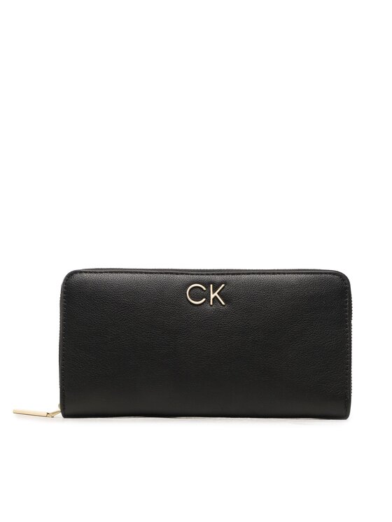 Portofel Mare de Damă Calvin Klein Re-Lock Z/A Wallet Lg Pbl K60K610967 Negru