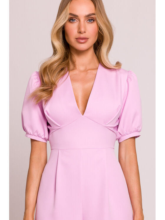 Made of Emotion Made of Emotion Kombinezon M852 Różowy Sexy Straight Fit
