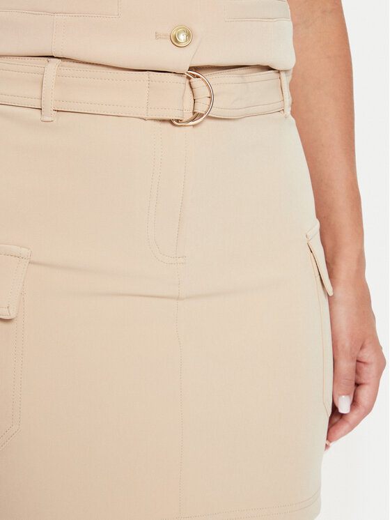 Guess Guess Spódnica mini Fiona W4YD72 WFWX2 Beżowy Regular Fit