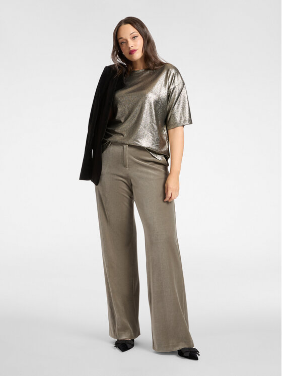 Elena Mirò Elena Mirò T-Shirt G250Z100509N008 Złoty Boxy Fit