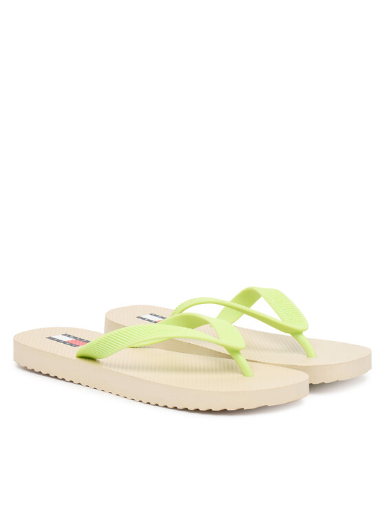 Tommy Jeans Tommy Jeans Šlepetės per pirštą Tjw Logo Summer Sandal EN0EN02979 Geltona