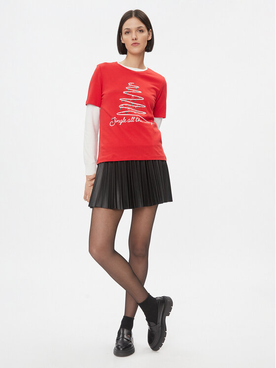 Vila Vila Тишърт 14090227 Червен Regular Fit