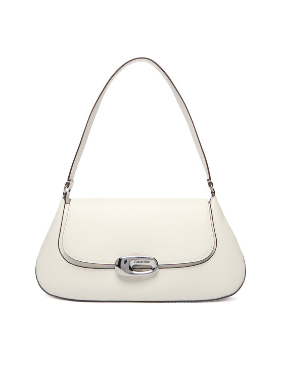 Calvin Klein Calvin Klein Kabelka Hardware Flap Shoulder Bag LV04F3146G Bílá
