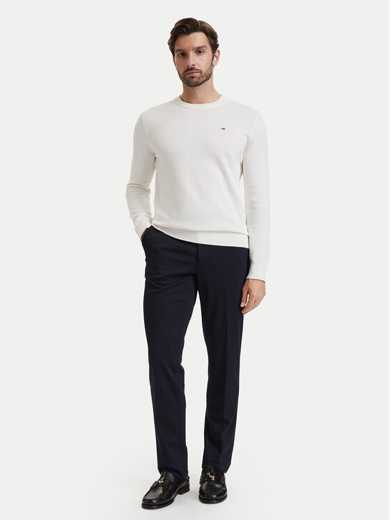 Tommy Hilfiger Tommy Hilfiger Pantaloni di tessuto Punto Milano MW0MW44869 Blu scuro Straight Fit