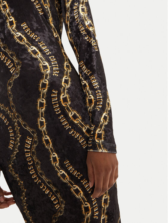 Versace Jeans Couture Versace Jeans Couture Rochie de zi 77HAO9B0 Negru Slim Fit