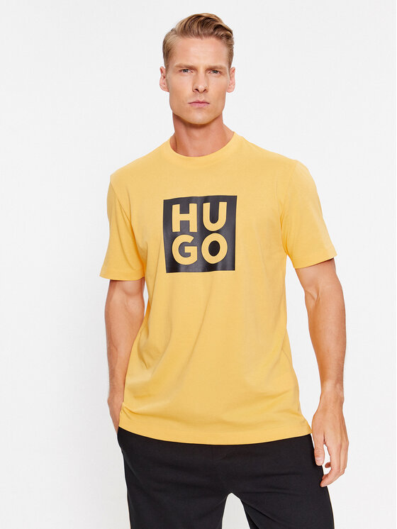 HUGO Hugo T-shirt Daltor 50473891 Žuta Regular Fit