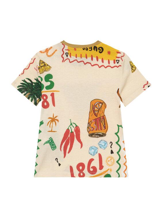 Guess Guess T-shirt N6GI02 K8HM4 Bež Regular Fit