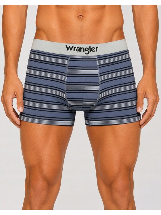 Wrangler Wrangler Bokserki Jarman 3 Pack Cotton Elastane Trunks Szary
