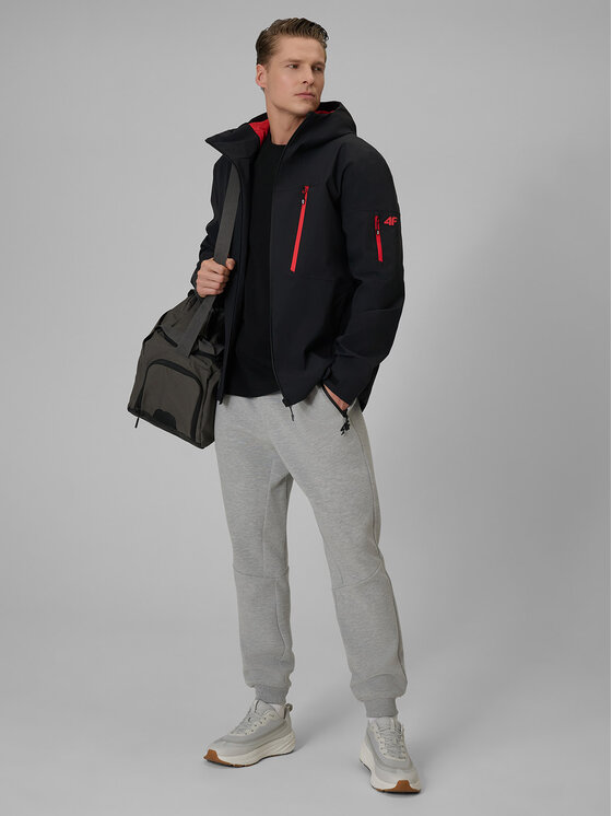 4F 4F Kurtka przejściowa MIDSHOP TEXTILE Czarny Regular Fit