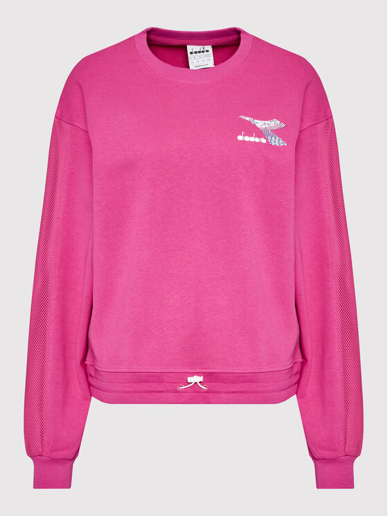 Diadora Diadora Bluza L.Sweat Floss 102.178184 Różowy Regular Fit
