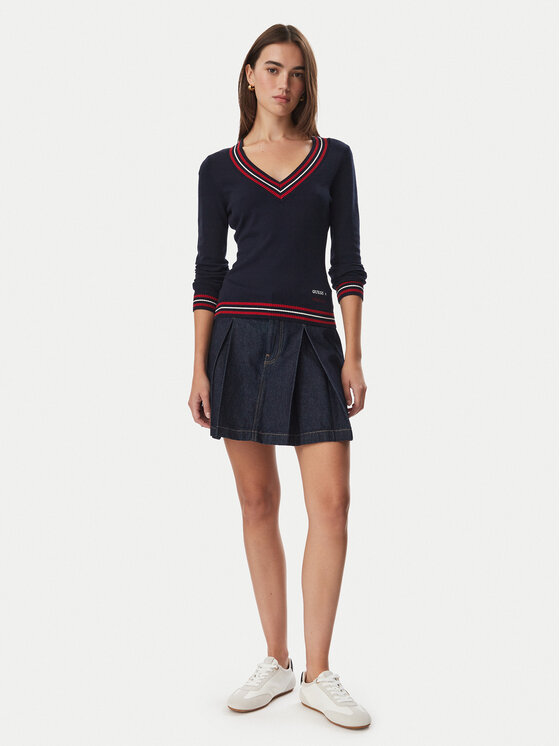 Guess Guess Пуловер W6BR89 Z2276 Тъмносин Regular Fit