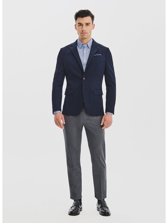 Pako Lorente Pako Lorente Marynarka P25WF-3X-009 Granatowy Slim Fit