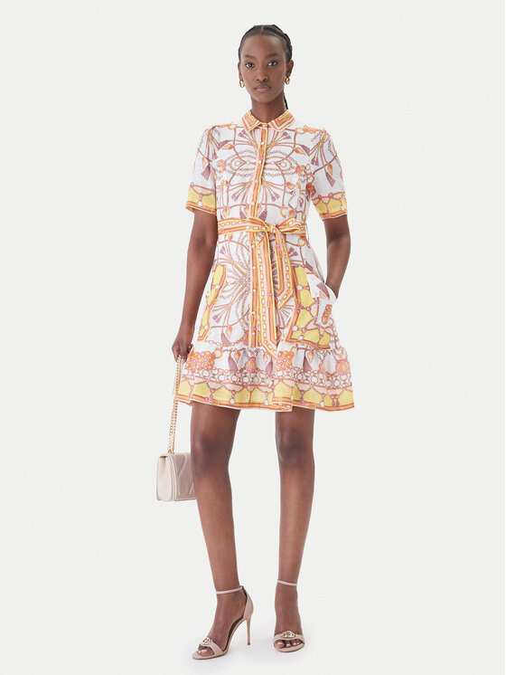 Hale Bob Hale Bob Лятна рокля with linen Aula 61SG670A Жълт Regular Fit