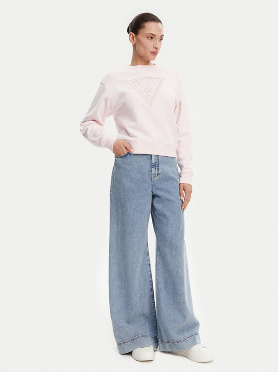 Guess Guess Felpa W5GQ12 KBKM0 Rosa Regular Fit