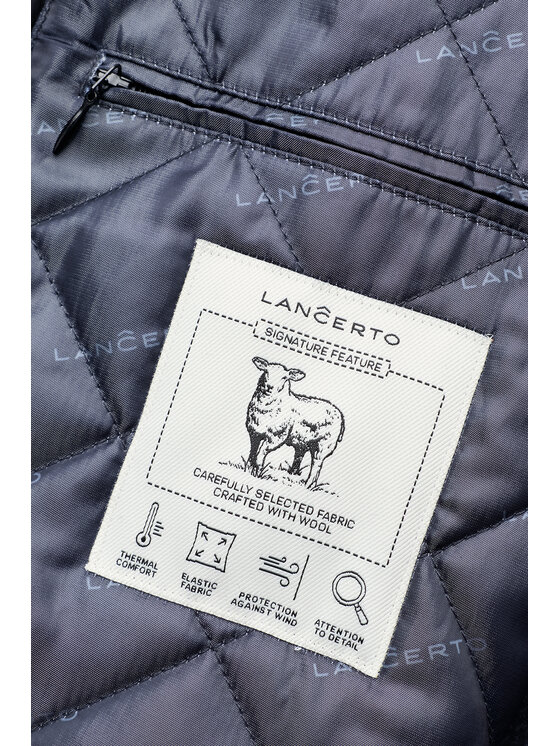 Lancerto Lancerto Płaszcz zimowy Egersund KU073226000004 Granatowy Regular Fit