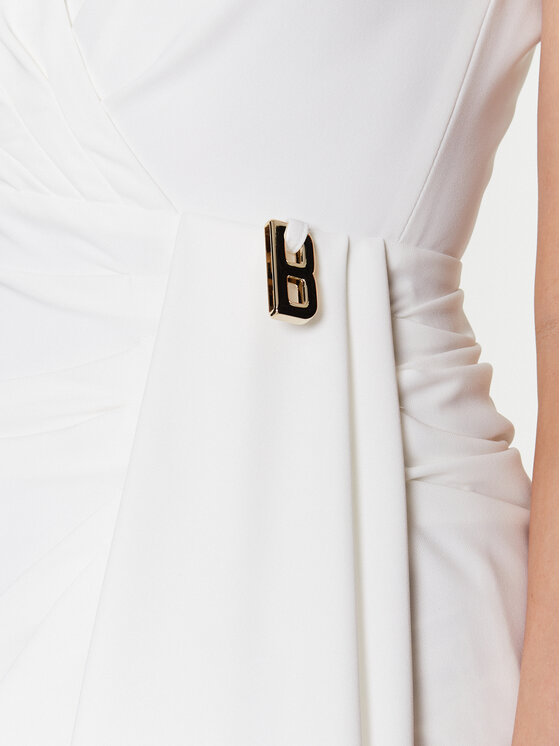Babylon Babylon Abito da cocktail S_E00746 Bianco Regular Fit