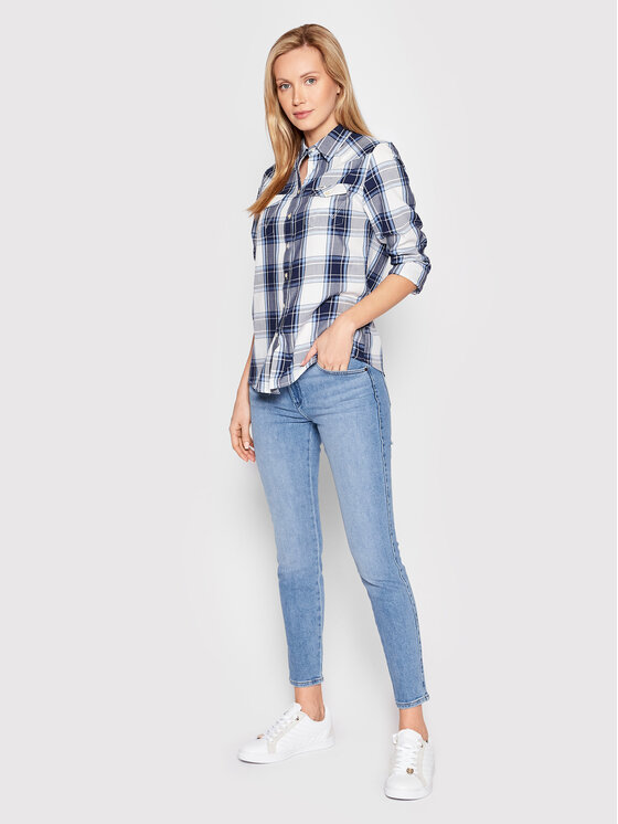 Wrangler Wrangler Jeansy W28KXR44U 112145985 Niebieski Skinny Fit