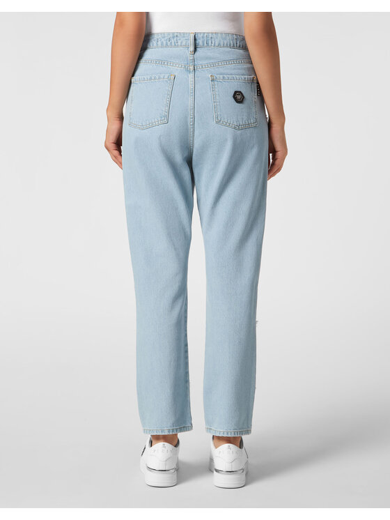 PHILIPP PLEIN PHILIPP PLEIN Jeansy 15657 Biały Loose Fit