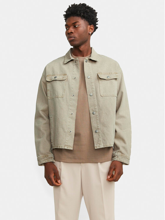 Jack & Jones Jack & Jones Jeansová bunda Chase 12249029 Béžová Loose Fit