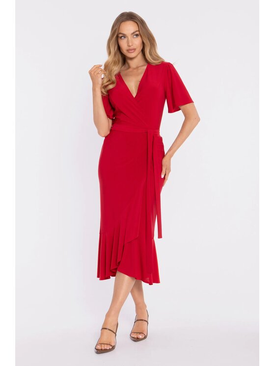 Made of Emotion Made of Emotion Abito da cocktail M912 Rosso A-Line Fit