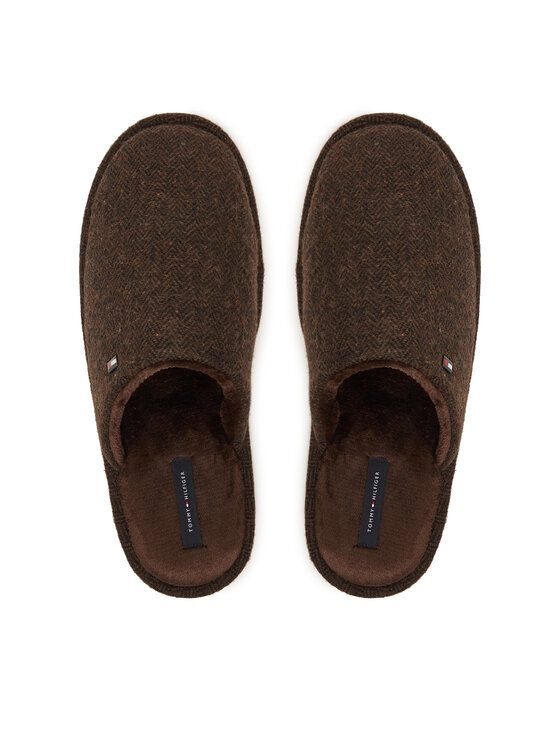Tommy Hilfiger Tommy Hilfiger Sussid Herringbone House Shoe FM0FM06018 Tumepruun