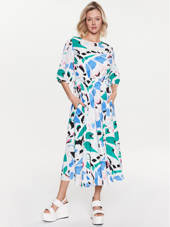 s.Oliver s.Oliver Igapäevane kleit 2128417 Valge Relaxed Fit